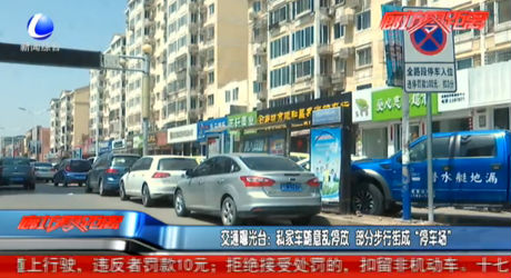 私家車隨意亂停放 部分步行街成“停車場(chǎng)”