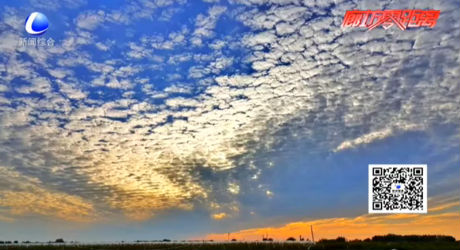 天空出現(xiàn)“魚(yú)鱗云” 美景