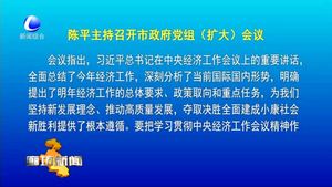 陳平主持召開市政府黨組（擴(kuò)大）會(huì)議