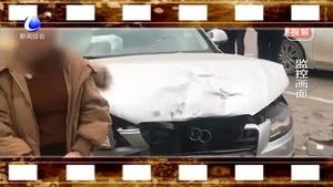 新手司機借奧迪開 失控沖入高速服務區(qū)