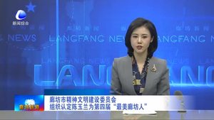 廊坊市精神文明建設(shè)委員會組織認(rèn)定陳玉蘭為第四屆“最美廊坊人”