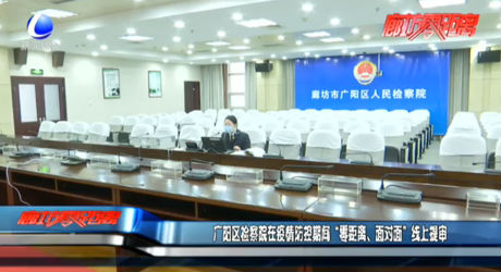 廣陽區(qū)檢察院在疫情防控期間“零距離、面對面”線上審核