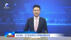 本臺(tái)評(píng)論：以產(chǎn)業(yè)和項(xiàng)目之興厚植發(fā)展新優(yōu)勢