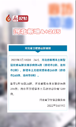 廊視頻丨剛剛通報！河北新增4+265